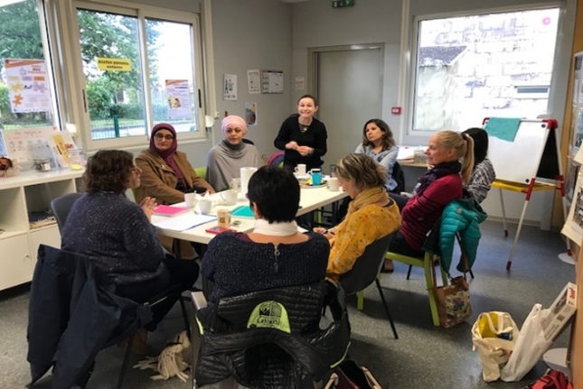 Accueil des parents au centre socioculturel Portraits de Familles